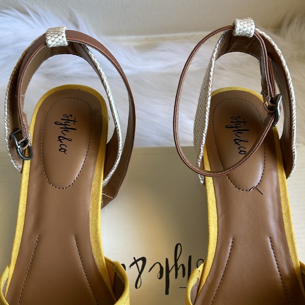 Style & Co Women’s Mailena Dark Yellow Espadrille New in box. Various Sizes. - Picture 3 of 7